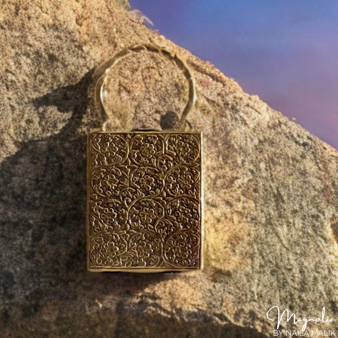 LAHORE | Antique Gold Clutch Bag Statement Bridal Trendy Ethnic Unique