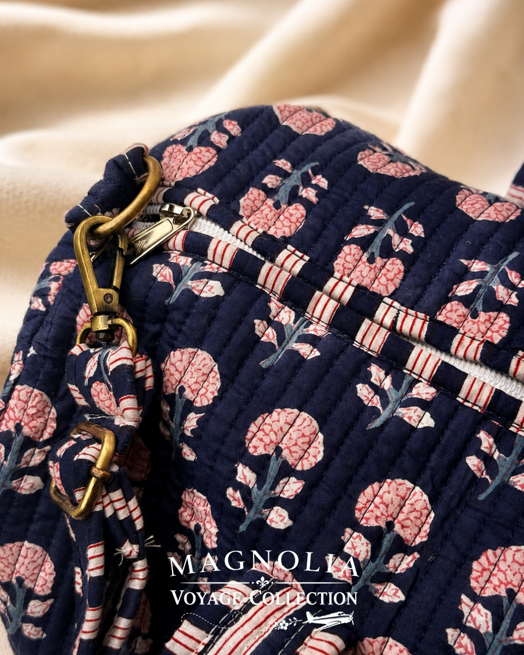 ZARA BLOOM | Cotton Duffel | Quilted Weekend Bag