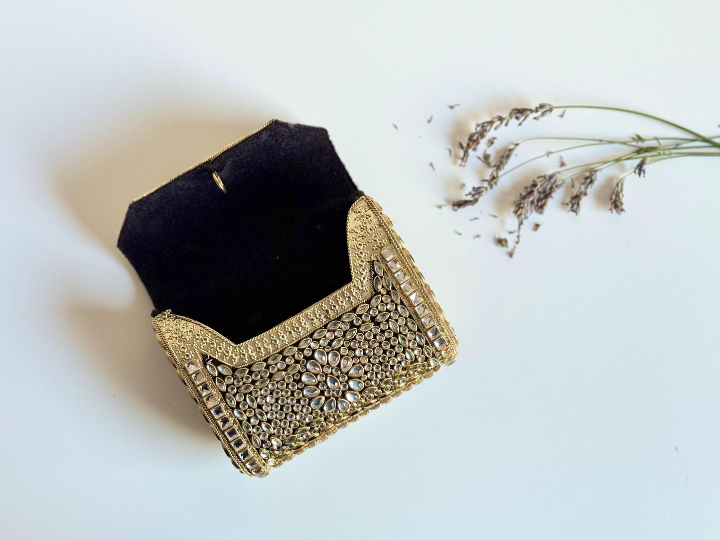 ANARKALI BAZAAR | Gold Statement Evening Bag