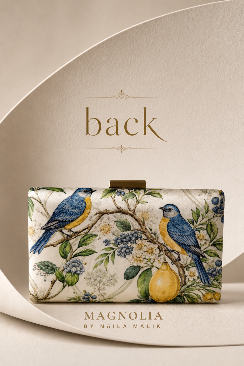 AURELIA OF AMALFI | Italian Themed Blue & Yellow Clutch Bag