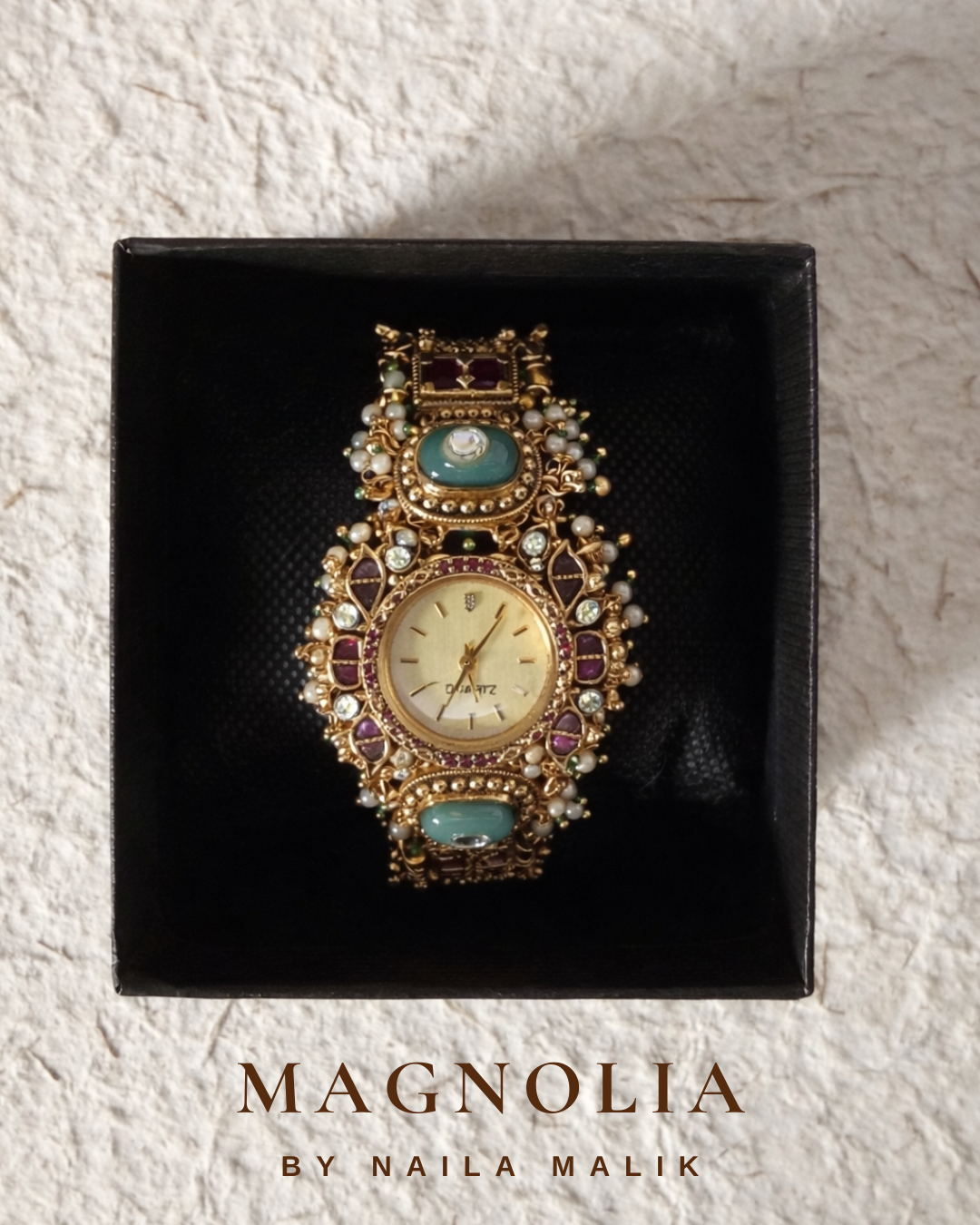 AURELIA | Handcrafted Kundan Style Watch