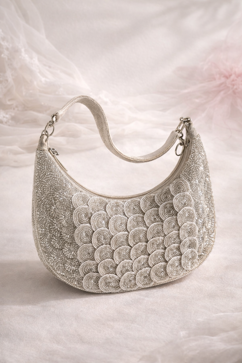 COVENT GARDEN | Silver Beaded Purse