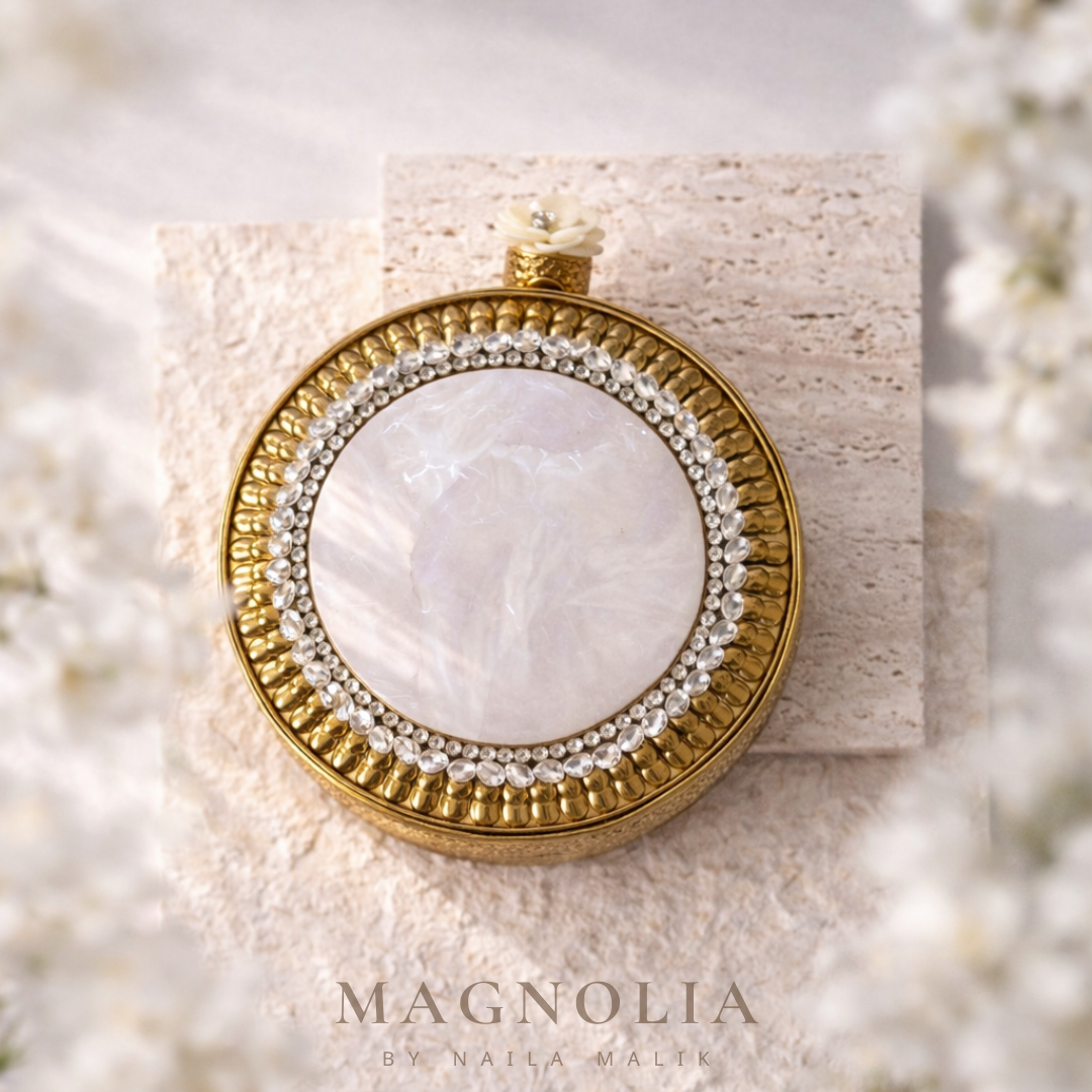 GRAND BAZAAR | Mini Round MOP Clutch