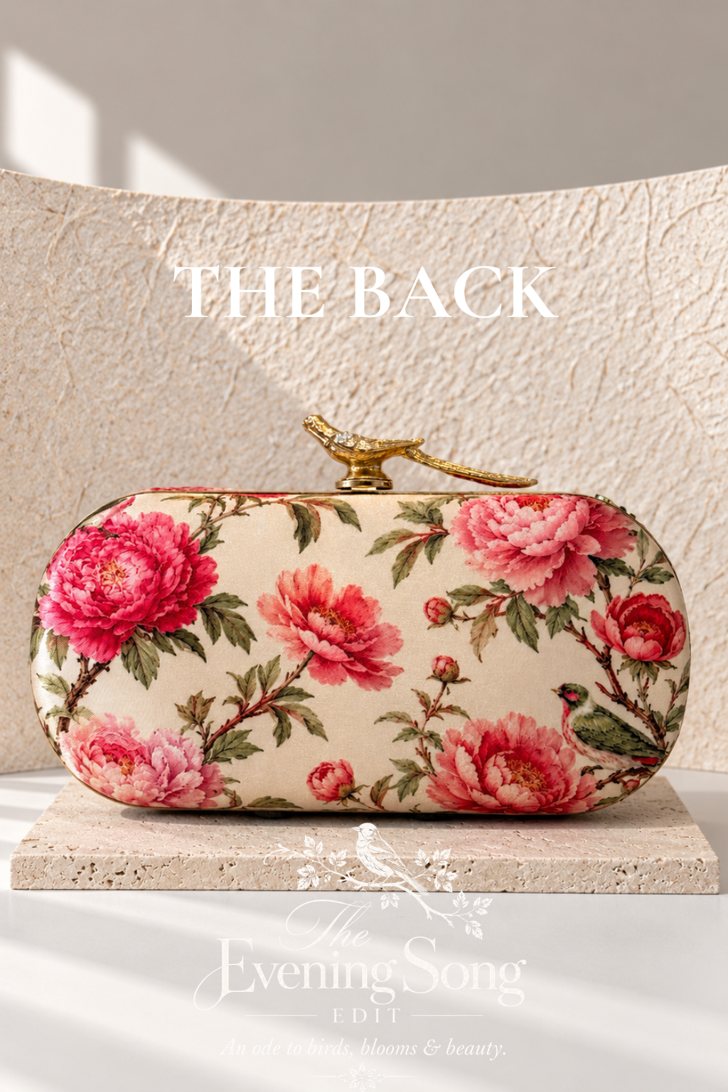BIRDS OF KYOTO | Embroidered Printed Silk Clutch Bag