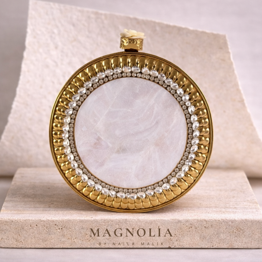 GRAND BAZAAR | Mini Round MOP Clutch