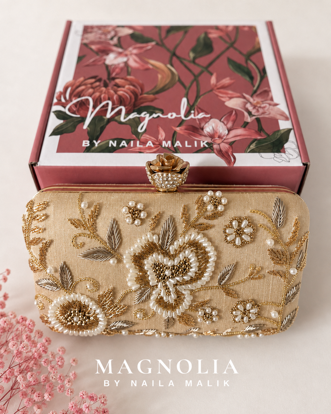 KHARGA | Luxury Champagne Bridal Purse