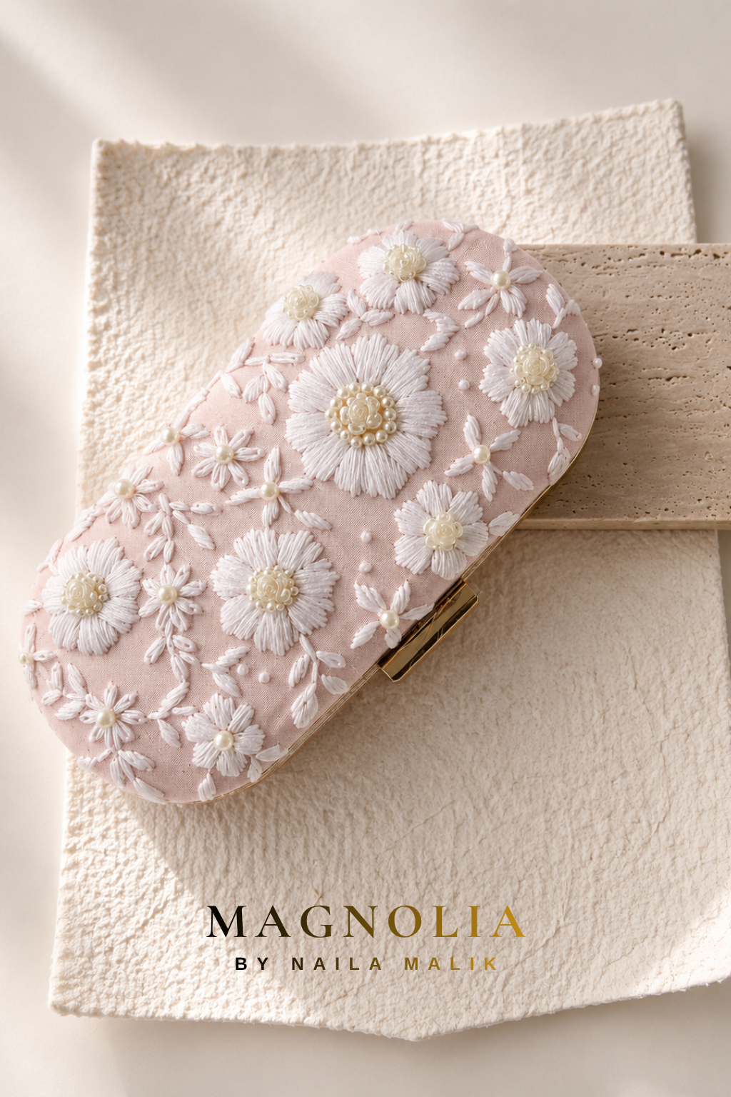 IBIZA | Pink Sands | Summer Embroidered Clutch