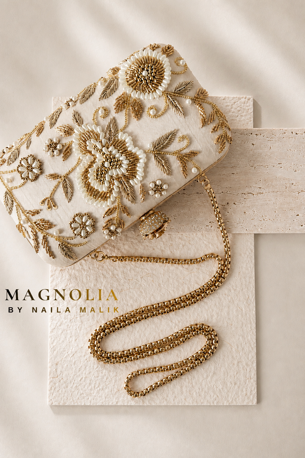 KHARGA | Luxury Taupe Bridal Purse