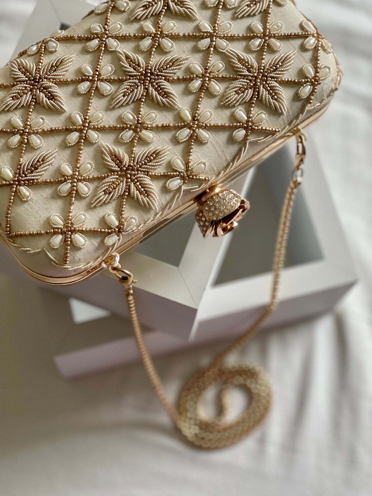 JORDAN Cream Clutch Bag (Final Stock)