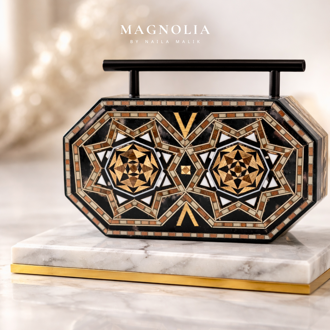 LUXOR | Mosaic Wood Clutch