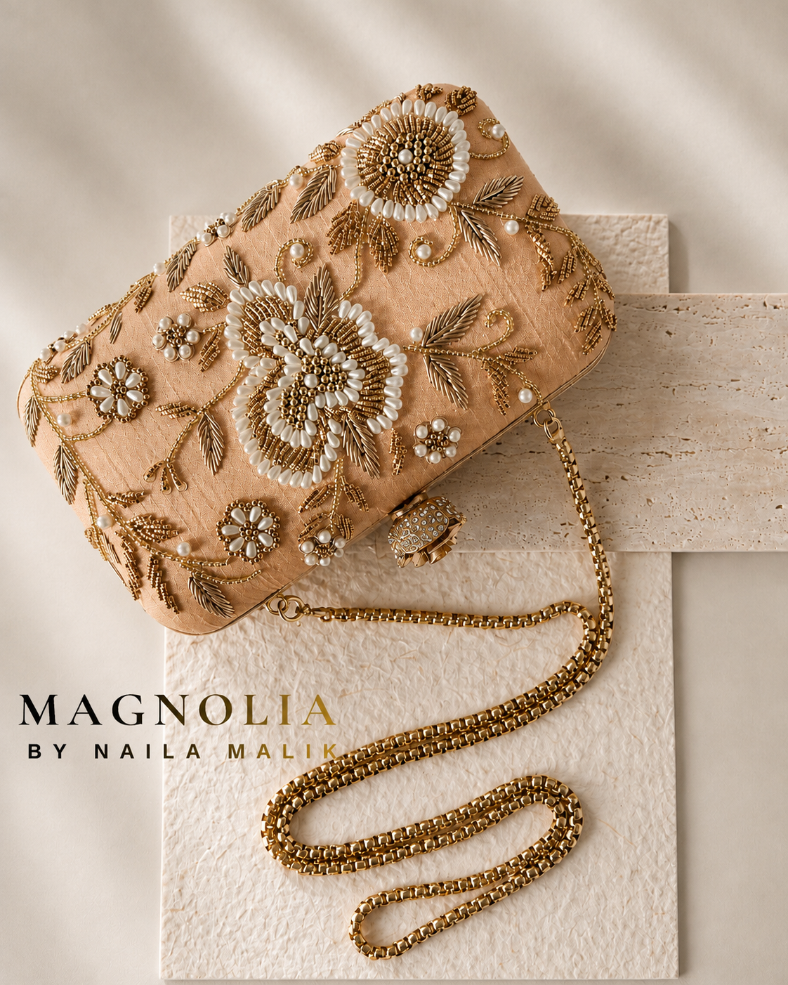 KHARGA | Luxury Champagne Bridal Purse