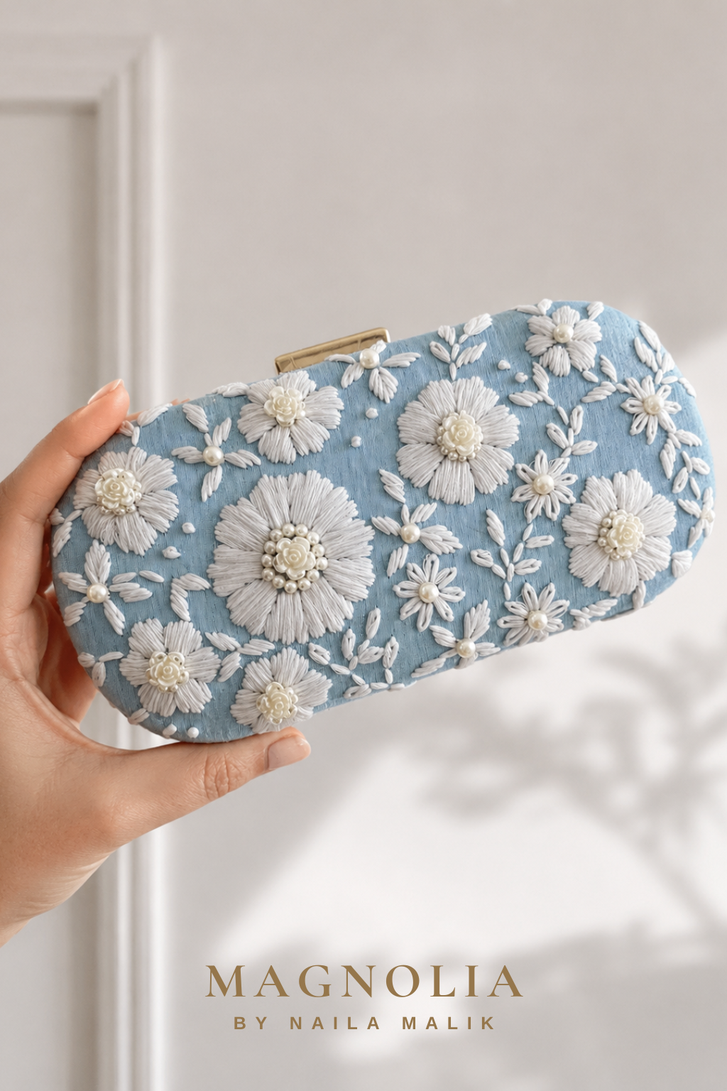 IBIZA | Coastal Blue | Embroidered Clutch