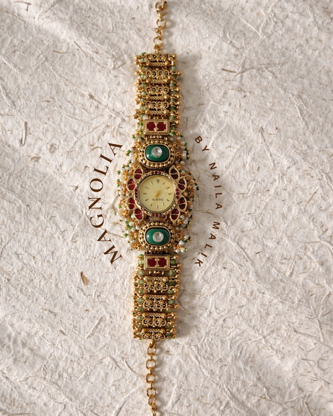 AURELIA | Handcrafted Kundan Style Watch