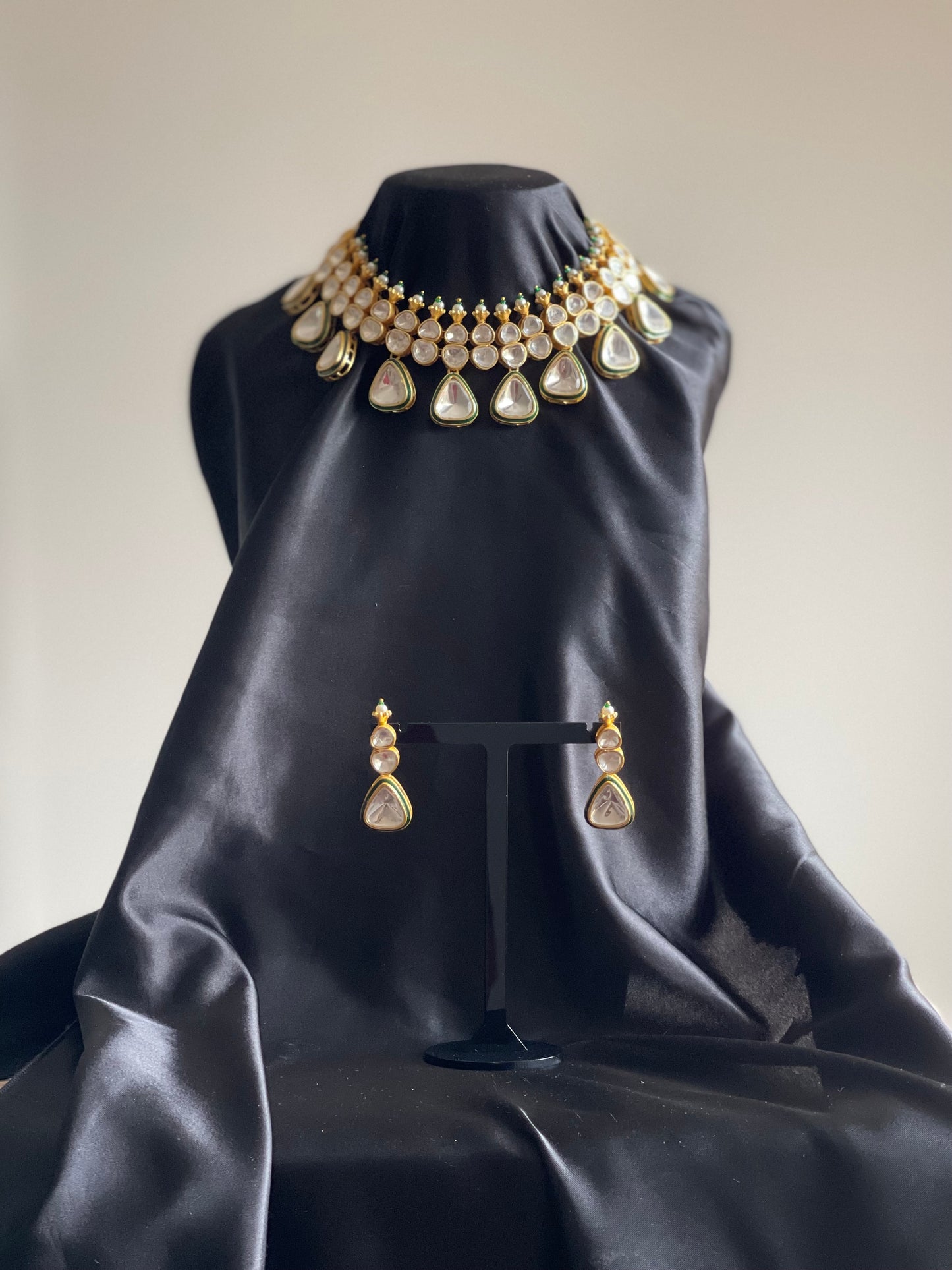 NIA | Polki Necklace Earrings Set