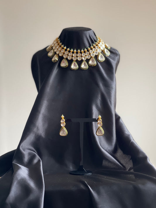 NIA | Polki Necklace Earrings Set