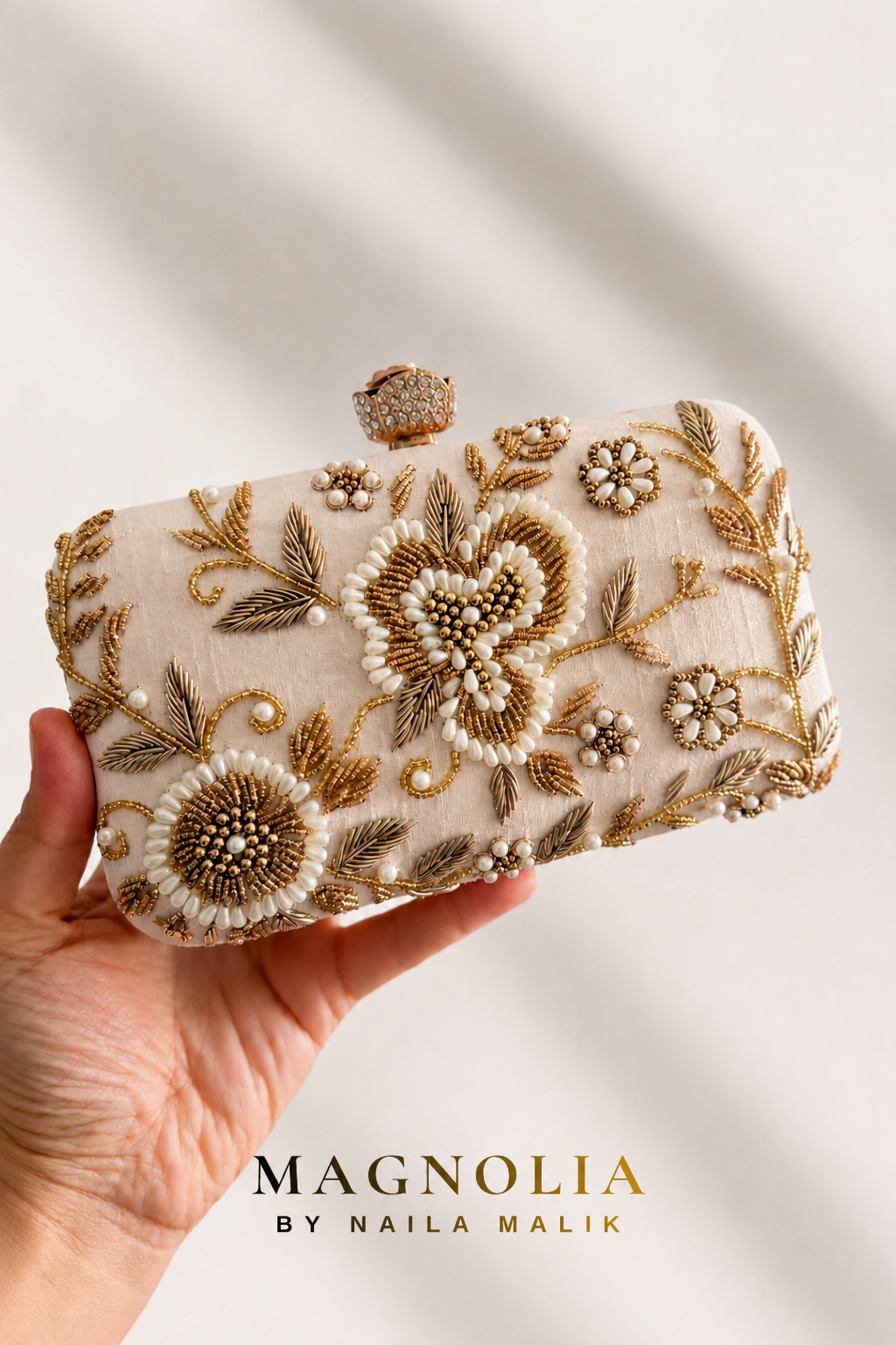 KHARGA | Luxury Taupe Bridal Purse