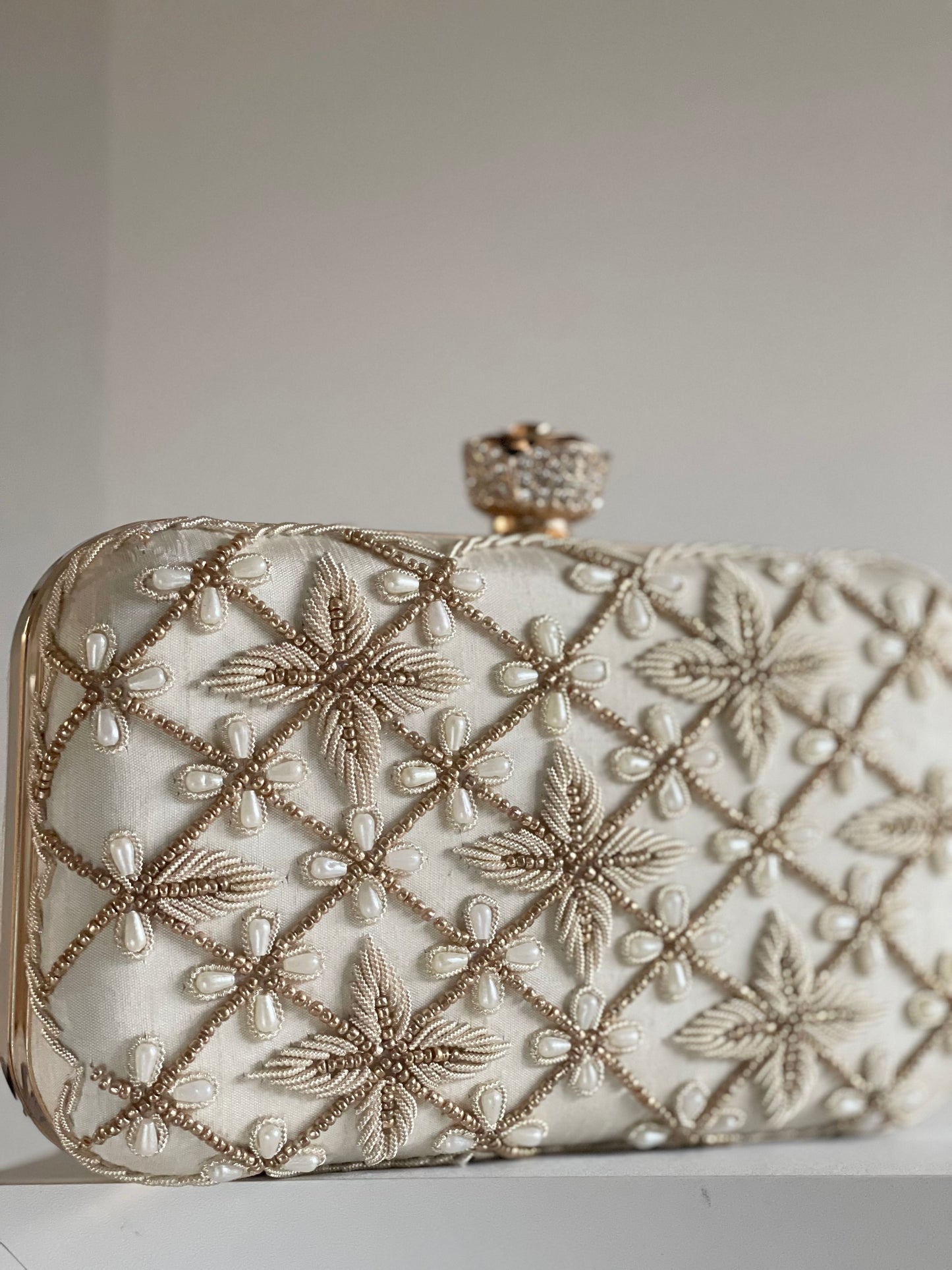 JORDAN Cream Clutch Bag (Final Stock)