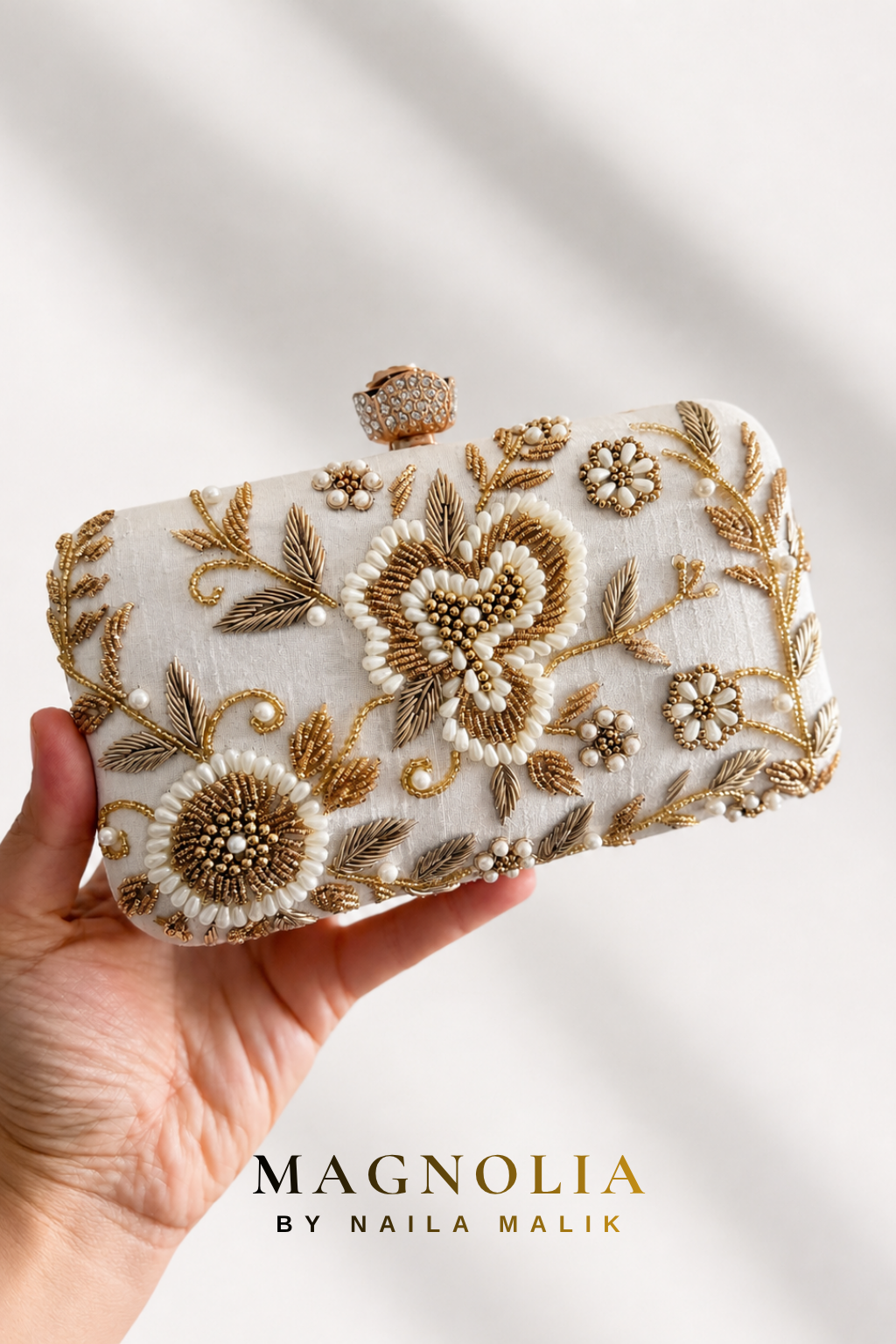KHARGA | Luxury White Bridal Purse
