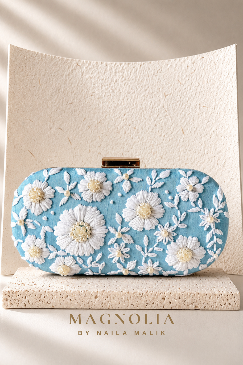 IBIZA | Coastal Blue | Embroidered Clutch