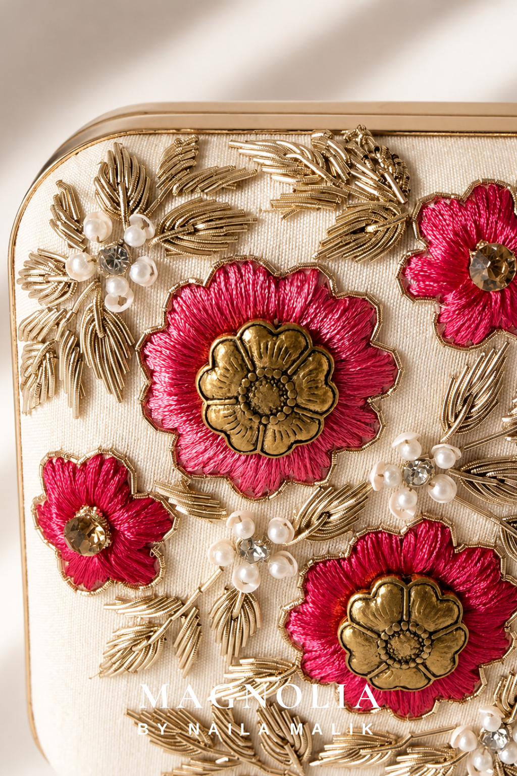 ALEXANDRIA | Pearl White Bridal Clutch