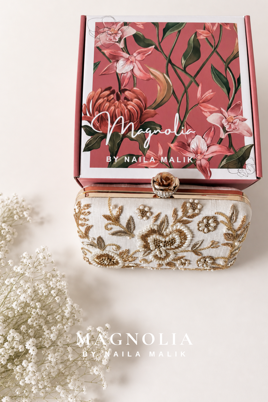 KHARGA | Luxury White Bridal Purse