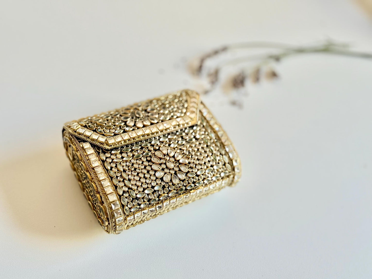 ANARKALI BAZAAR | Gold Statement Evening Bag
