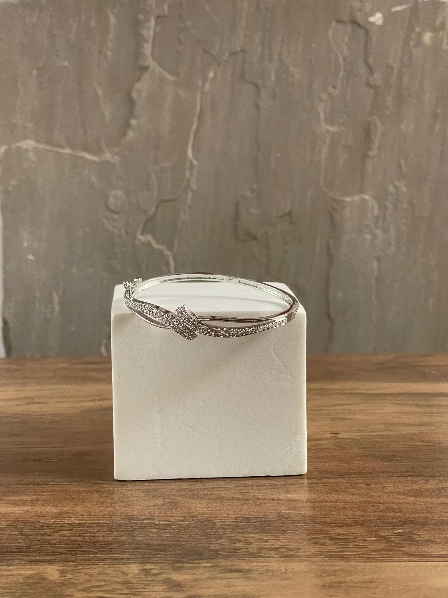 EMORY | Oxidized Silver Bangle Bracelet: Intricate Kara Chori Design