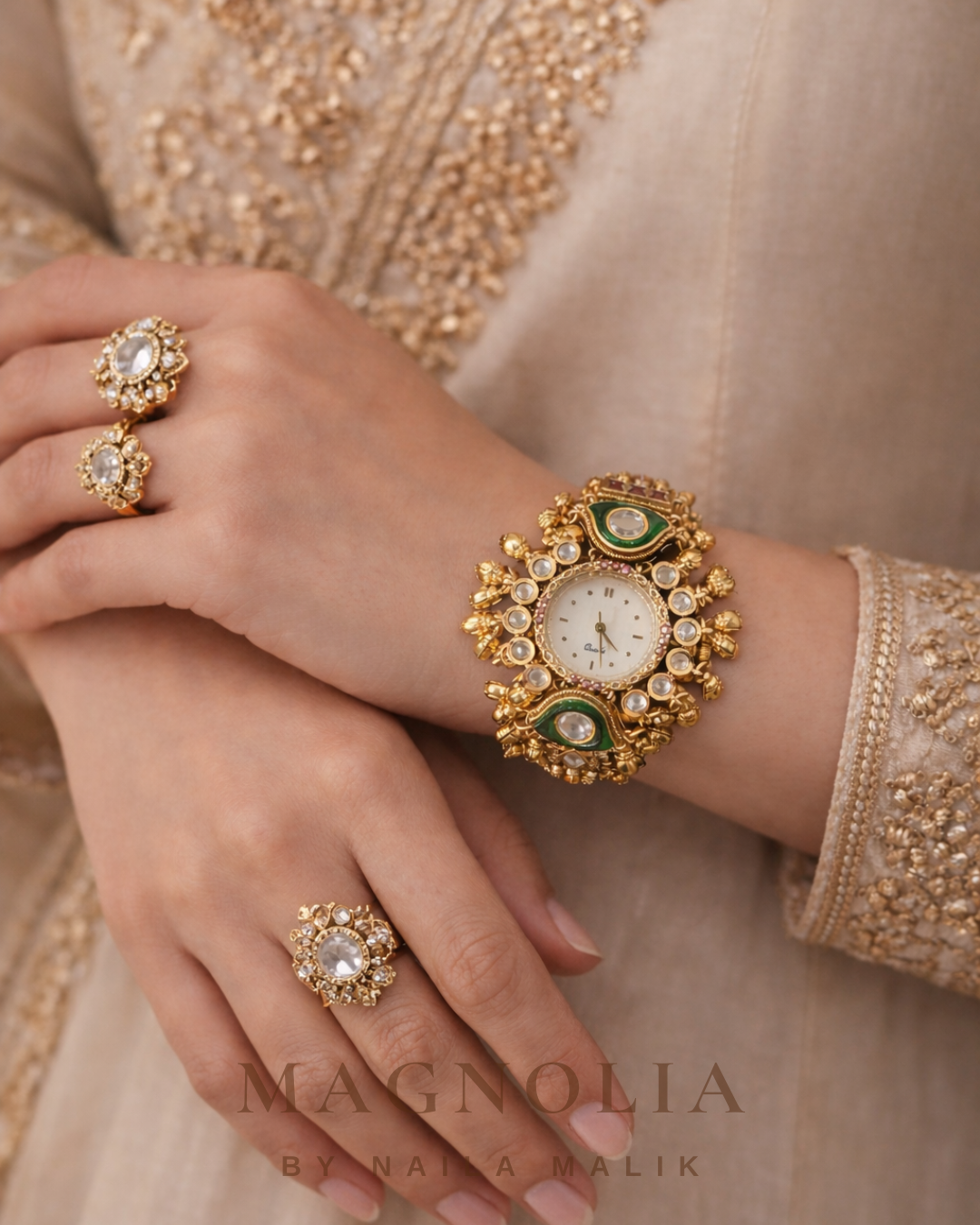 DYNASTY | Luxury Kundan Watch Bracelet