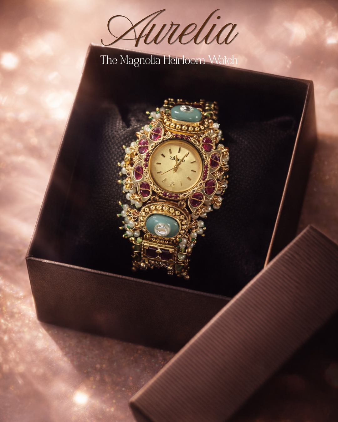 AURELIA | Handcrafted Kundan Style Watch