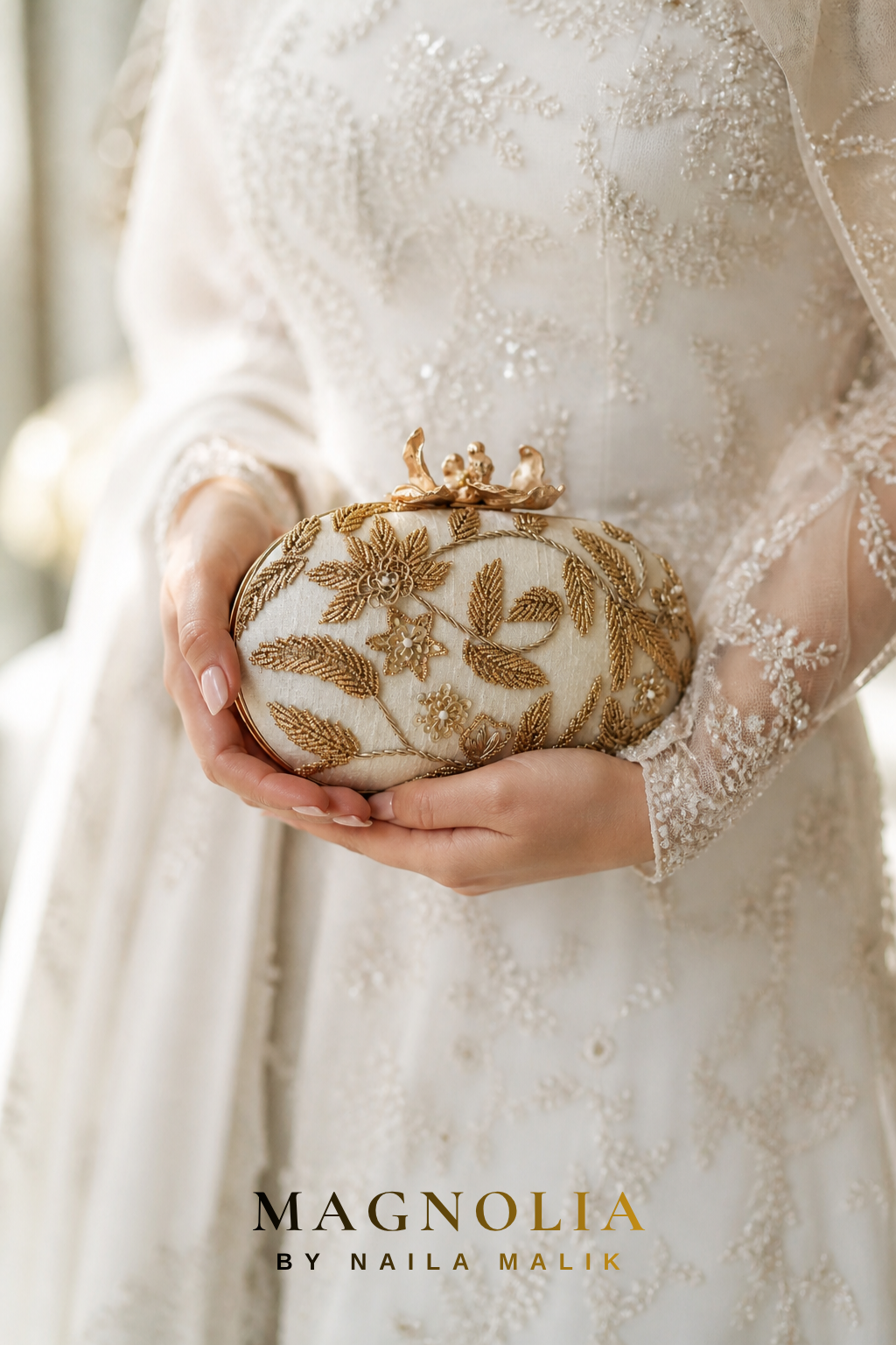 ARAR | Ivory Gold Bridal Clutch