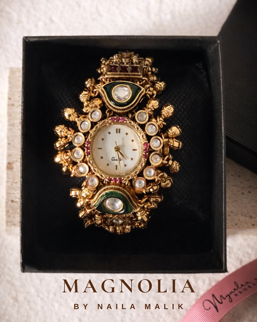 DYNASTY | Luxury Kundan Watch Bracelet