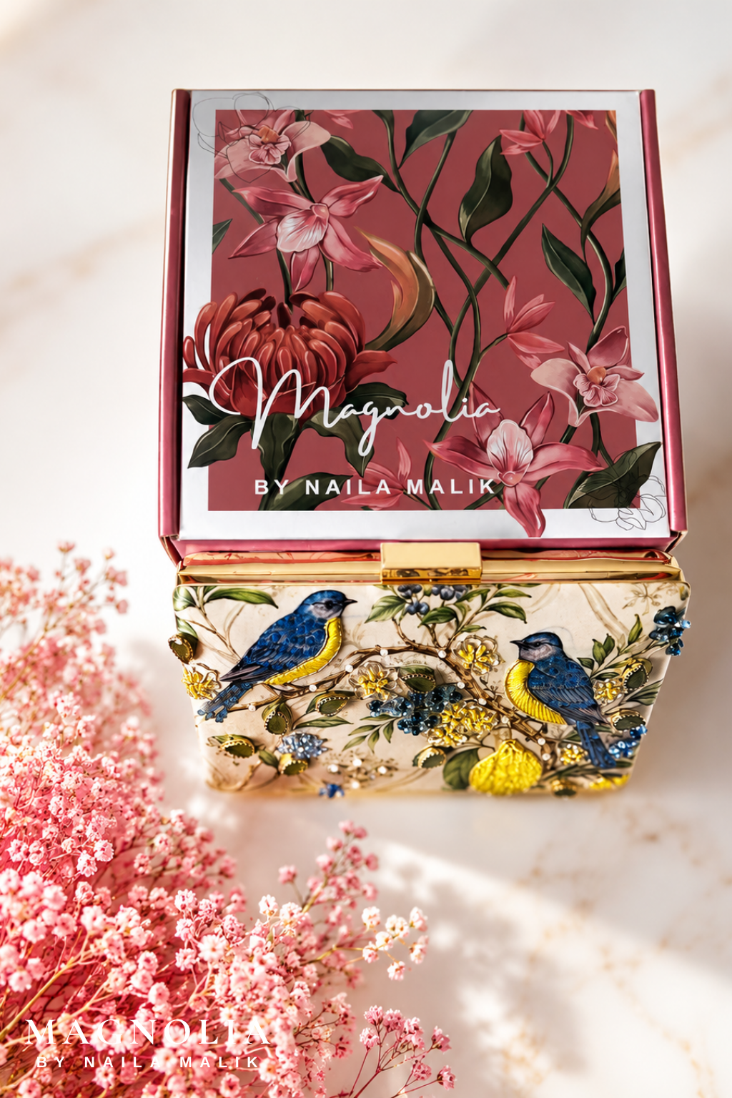 AURELIA OF AMALFI | Italian Themed Blue & Yellow Clutch Bag