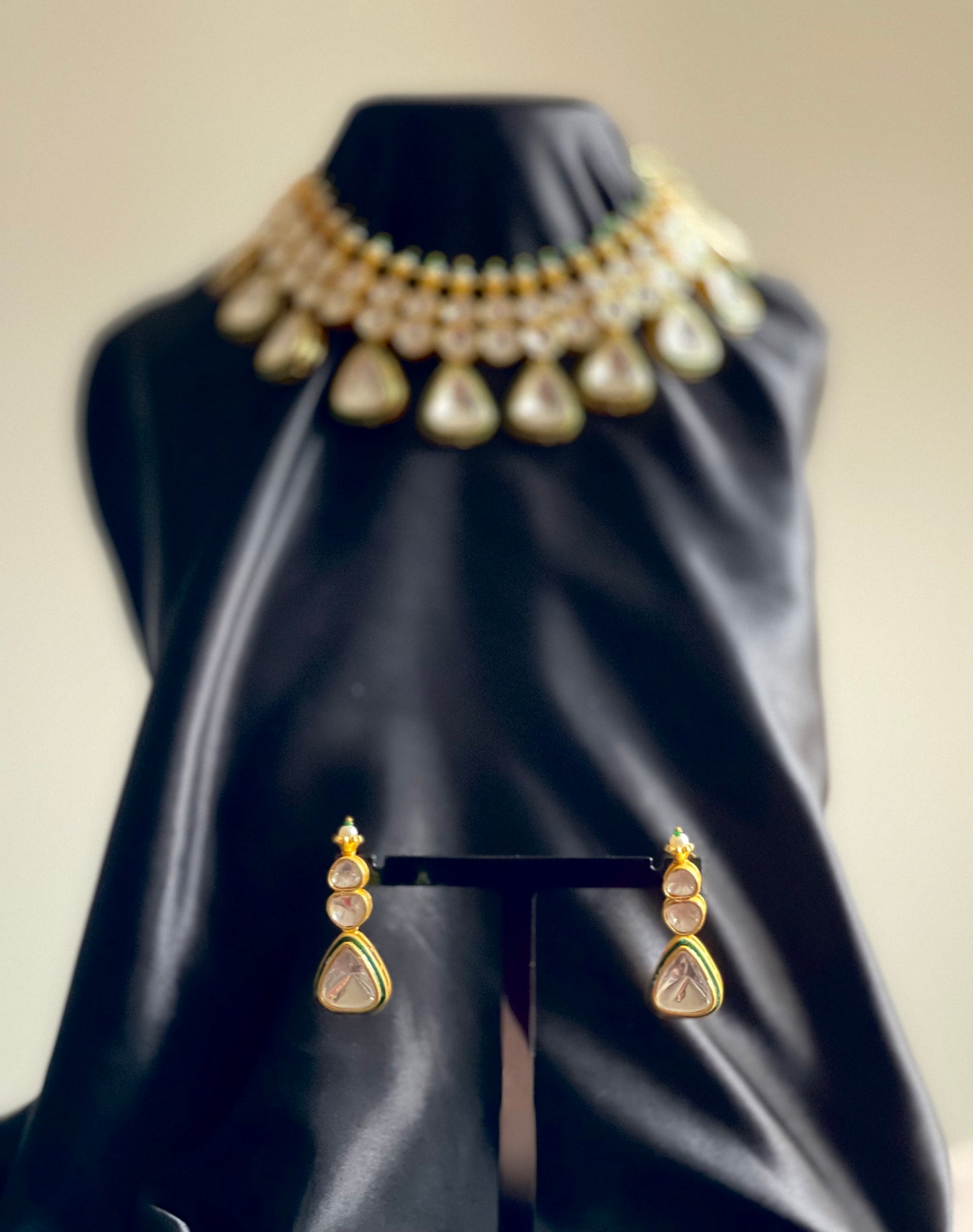 NIA | Polki Necklace Earrings Set