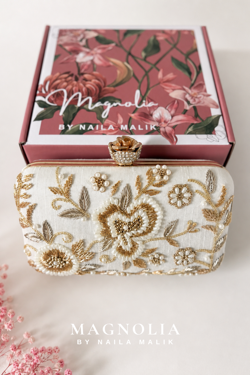 KHARGA | Luxury White Bridal Purse