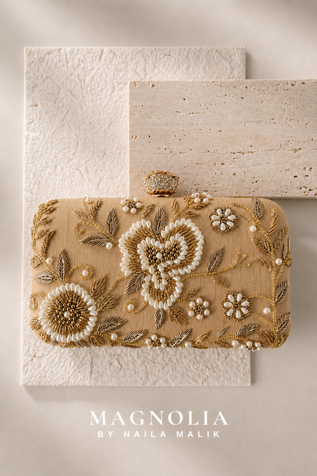 KHARGA | Luxury Champagne Bridal Purse