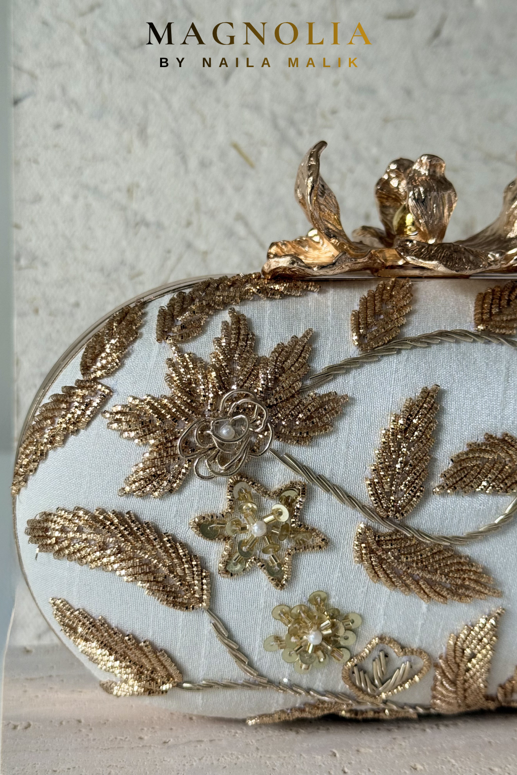 ARAR | Ivory Gold Bridal Clutch