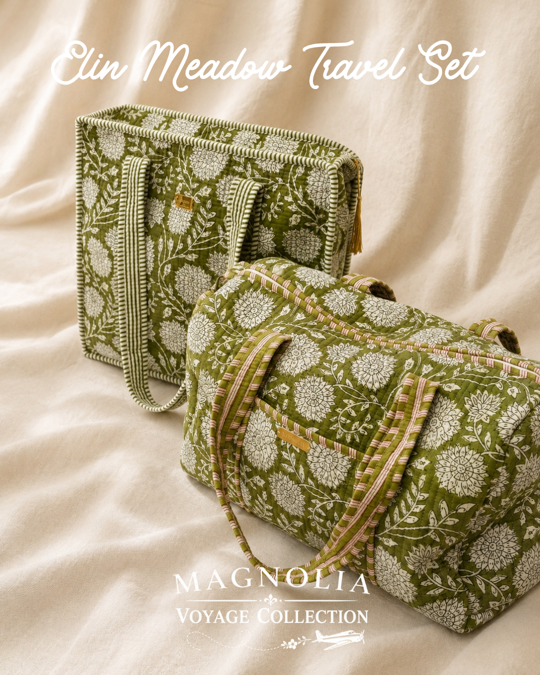 ELIN MEADOW | Tote & Duffel Travel Set
