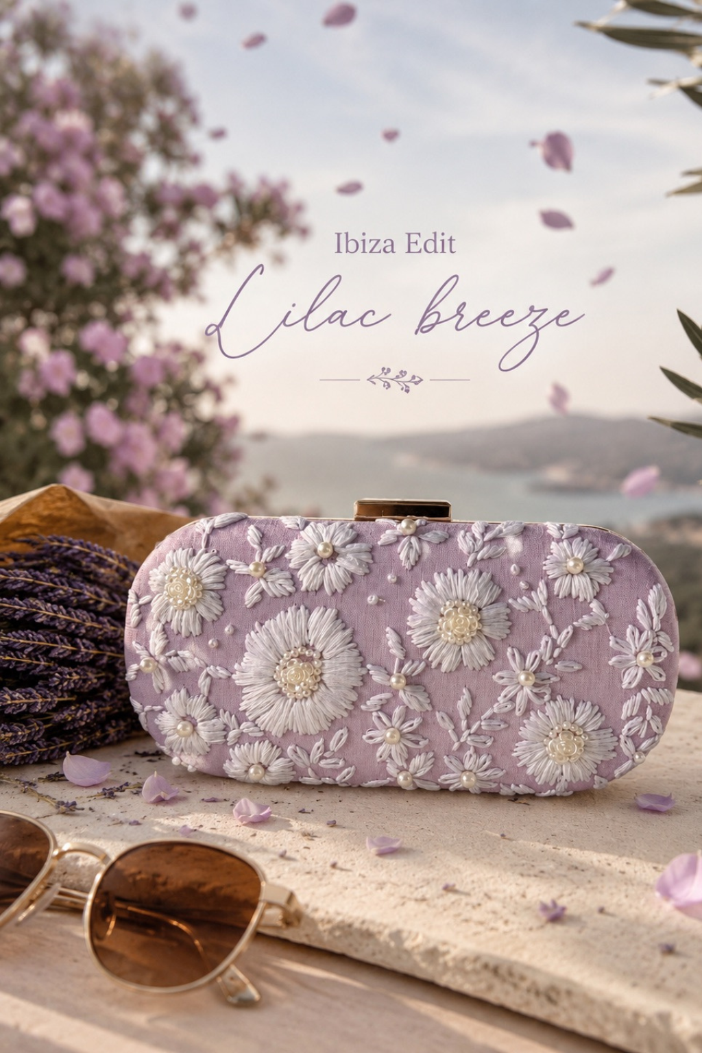 IBIZA | Lilac Breeze | Lilac Embroidered Clutch