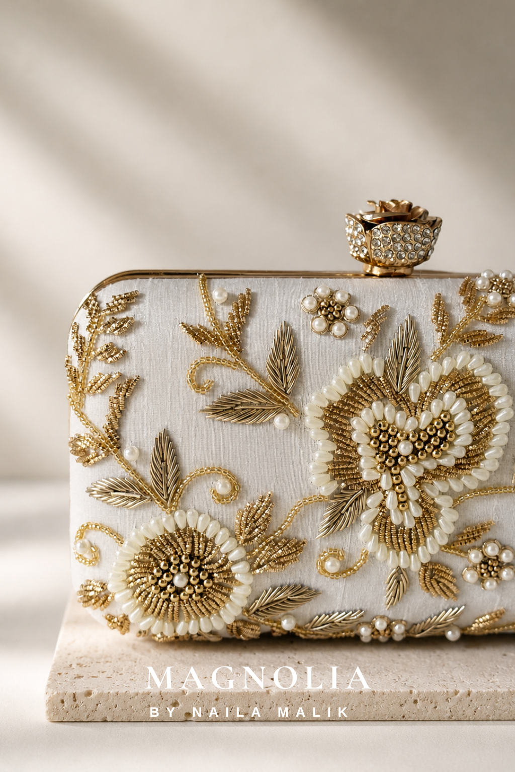 KHARGA | Luxury White Bridal Purse
