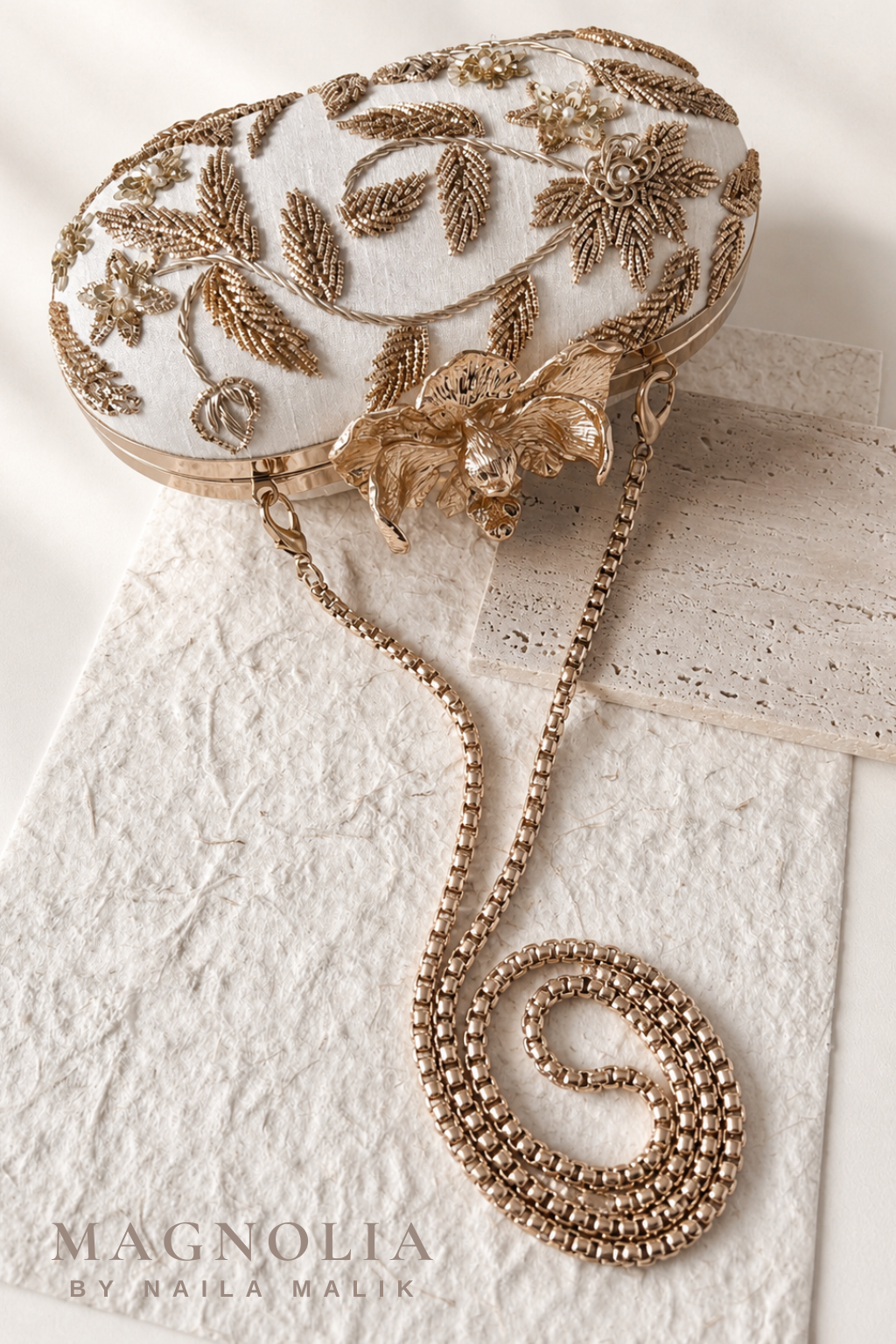 ARAR | Ivory Gold Bridal Clutch