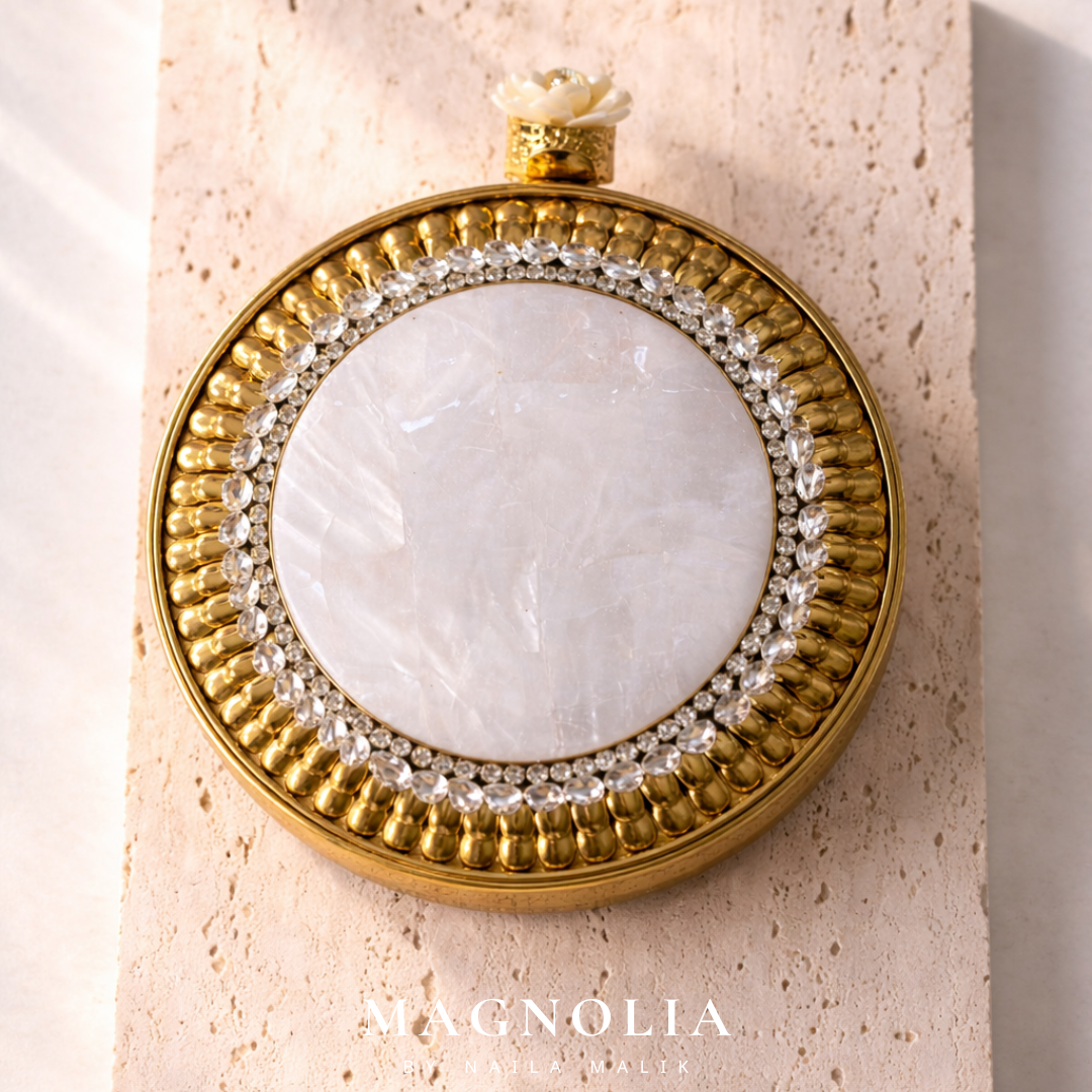 GRAND BAZAAR | Mini Round MOP Clutch