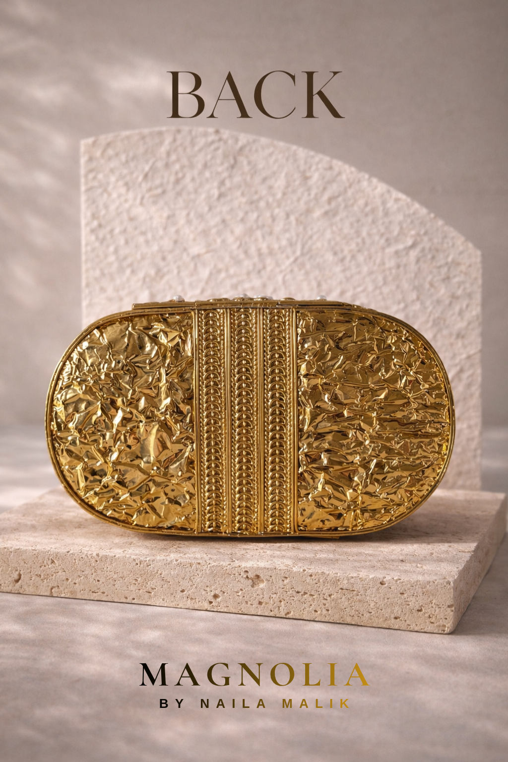 MONTREAL | MOP Clutch with Floral Brass Clasp