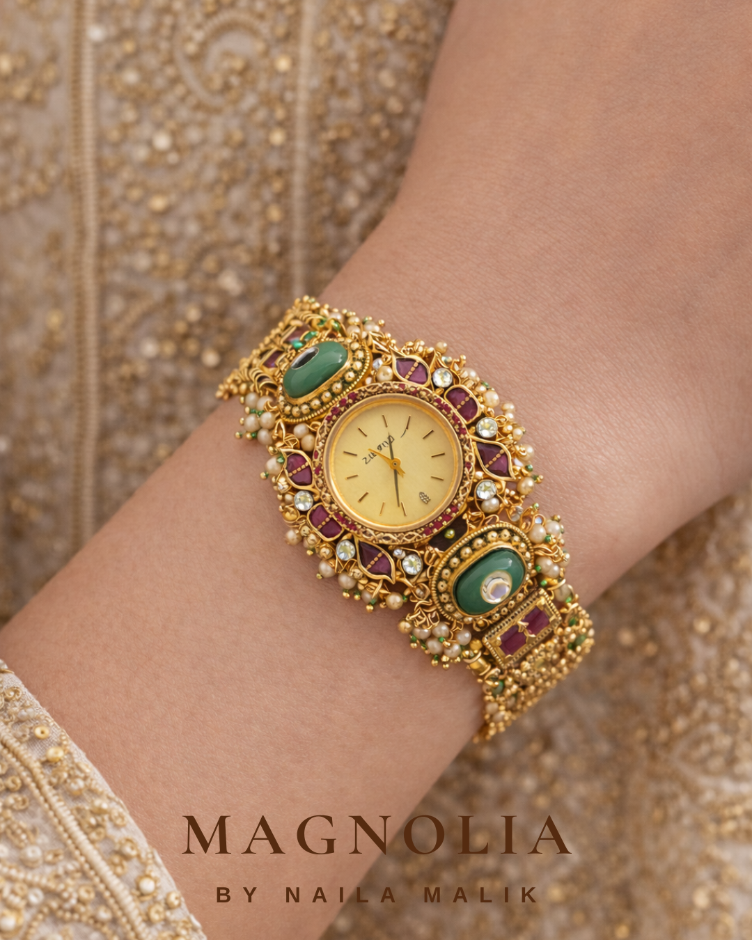 AURELIA | Handcrafted Kundan Style Watch