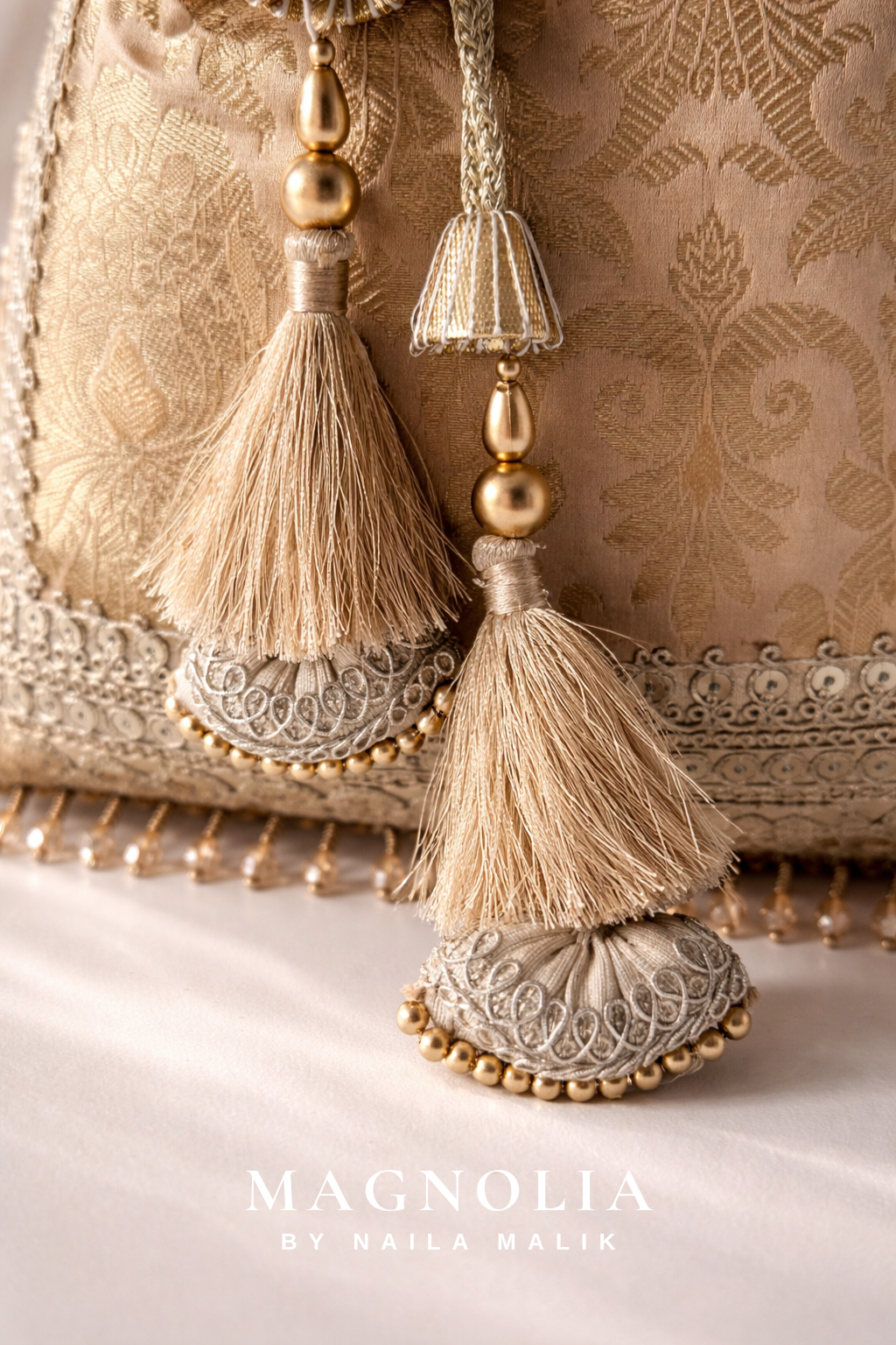 SUHAJ | Gold Brocade Potli Bag