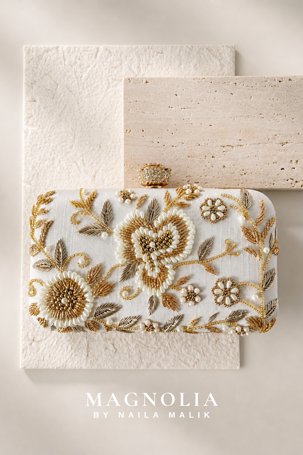 KHARGA | Luxury White Bridal Purse
