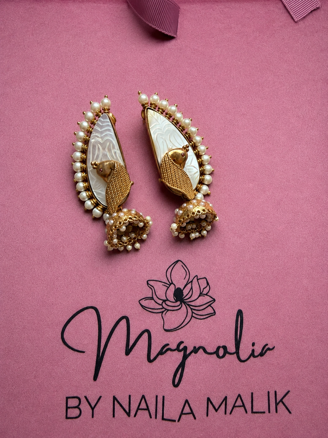 PARIVASH | MOP Peacock Inspired Festive Earrings