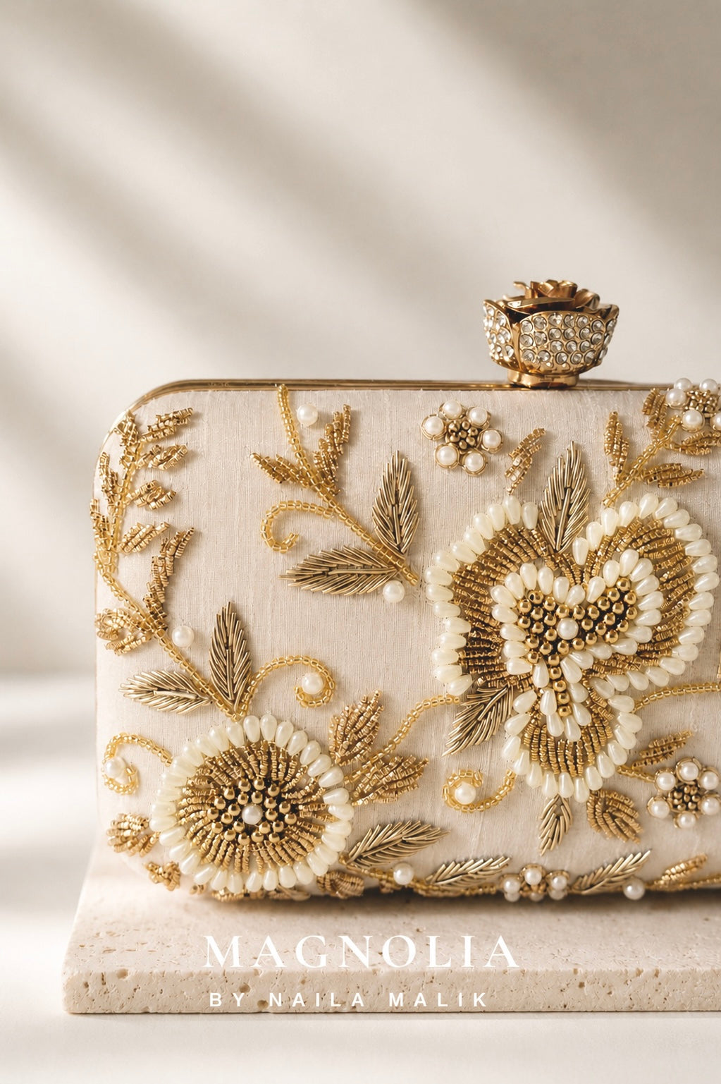 KHARGA | Luxury Taupe Bridal Purse