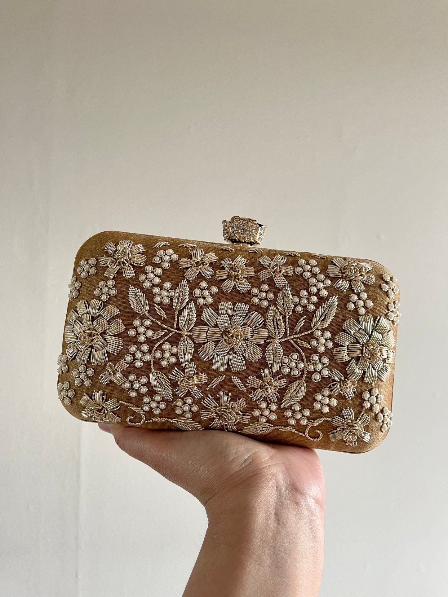 SOFIA Gold Embroidered Clutch (Final Stock)