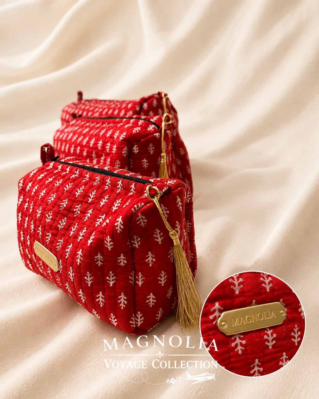 LINA SPRIG | Quilted Vanity Set