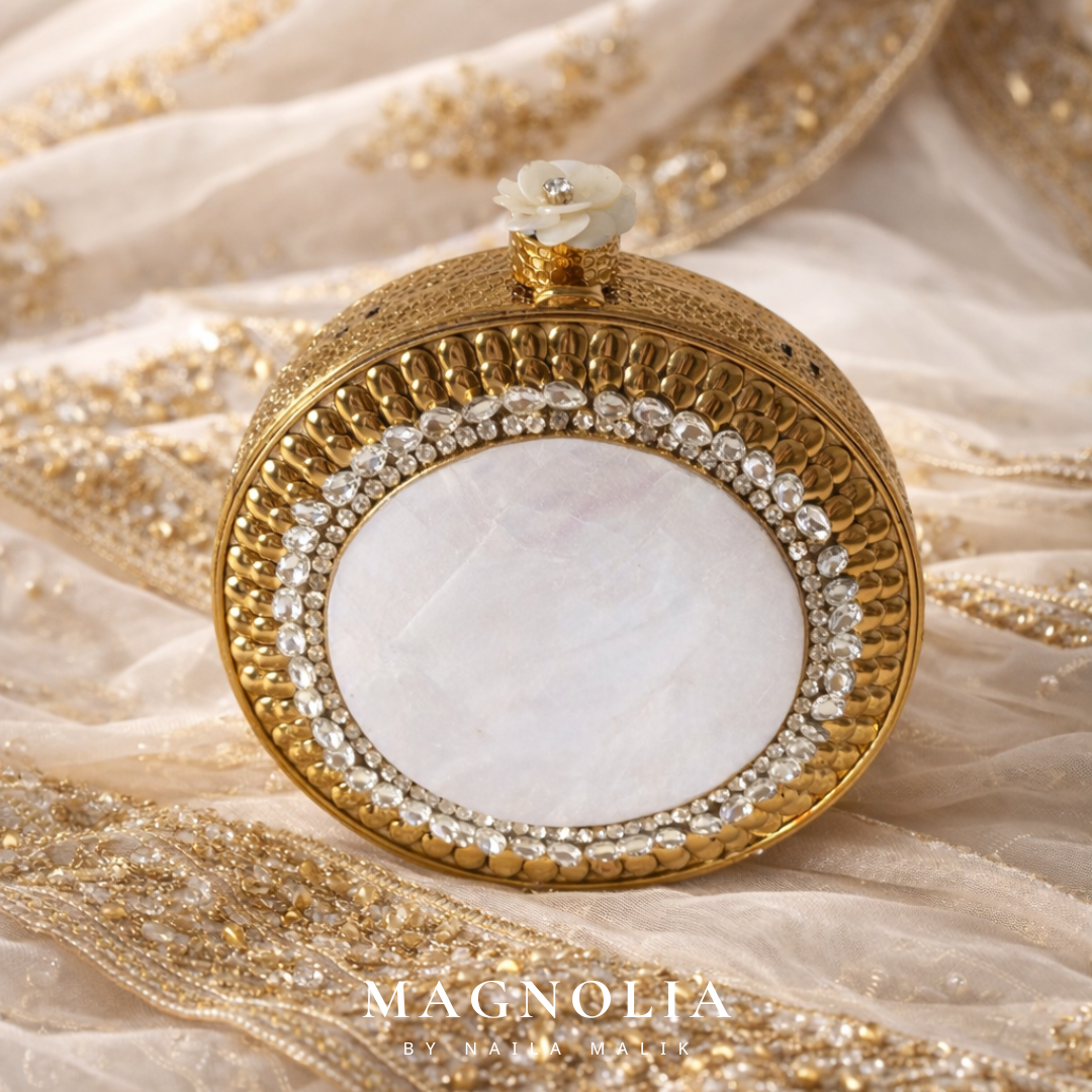 GRAND BAZAAR | Mini Round MOP Clutch